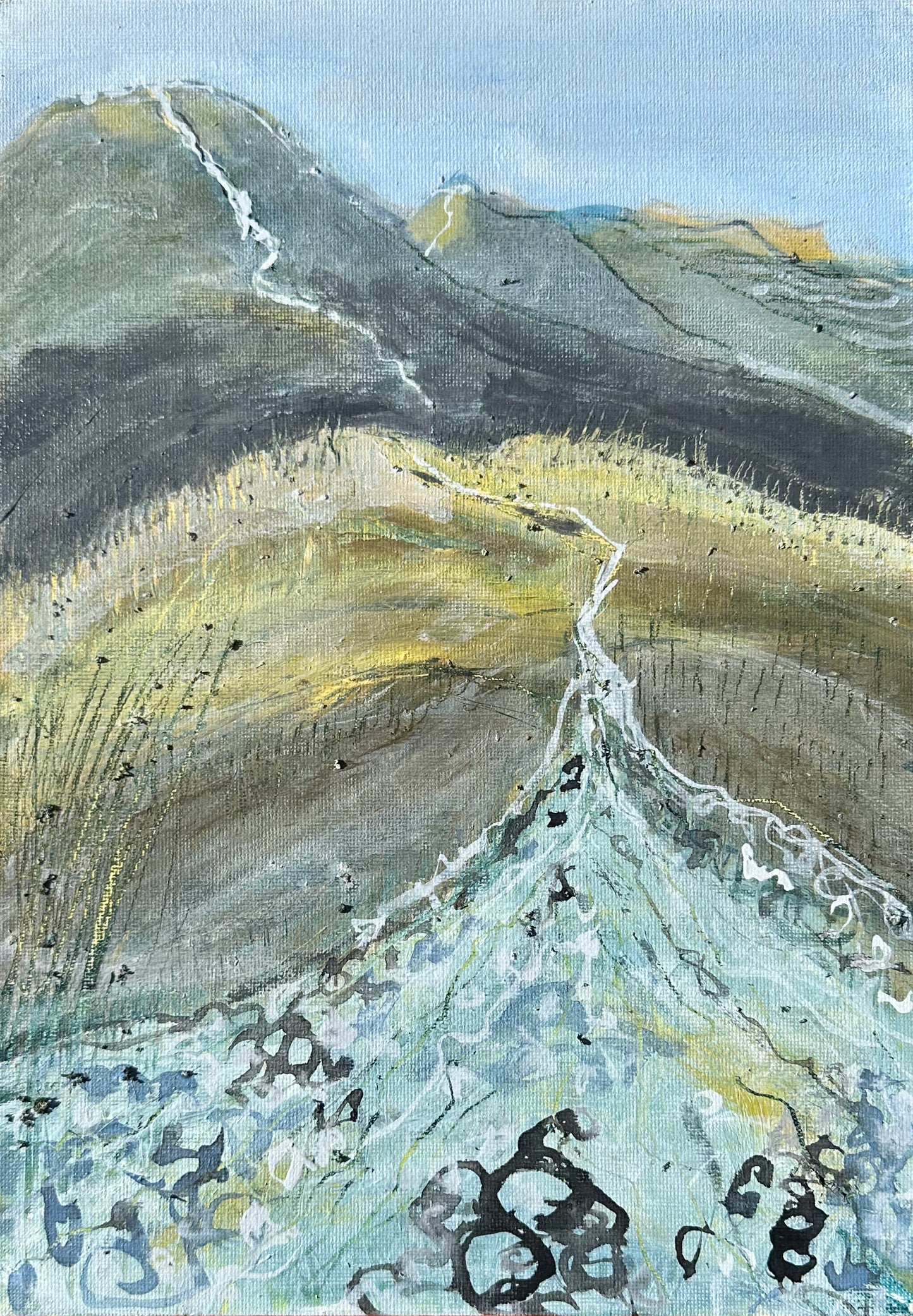 PAINTING: heading down