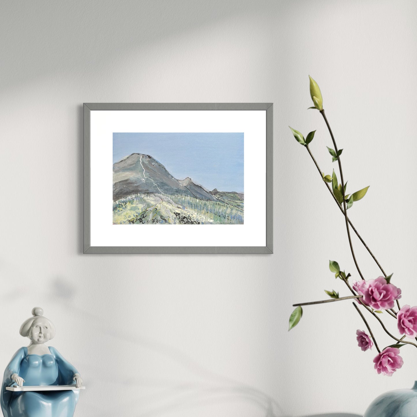 UNFRAMED PAINTING: Heading up