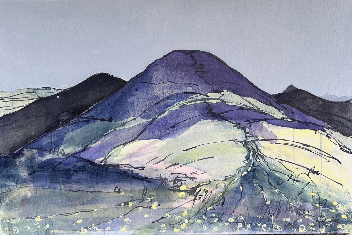 PAINTING: across to scald law from carnethy sholder