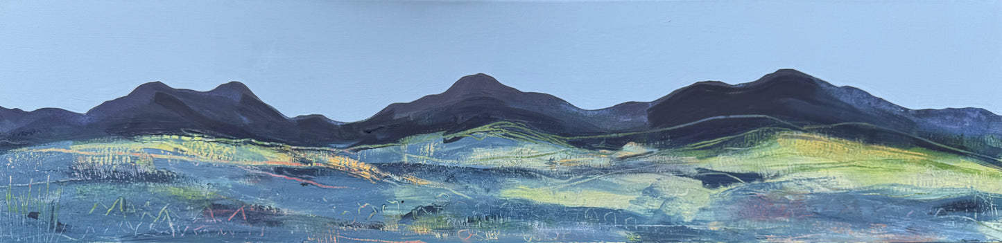 PAINTING: The Pentlands from the moor road