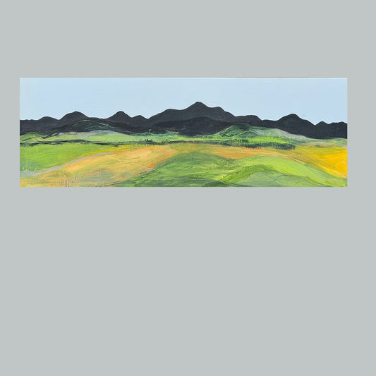 PAINTING: From the moss to the hills - the Pentlands from Auchecorth Moss