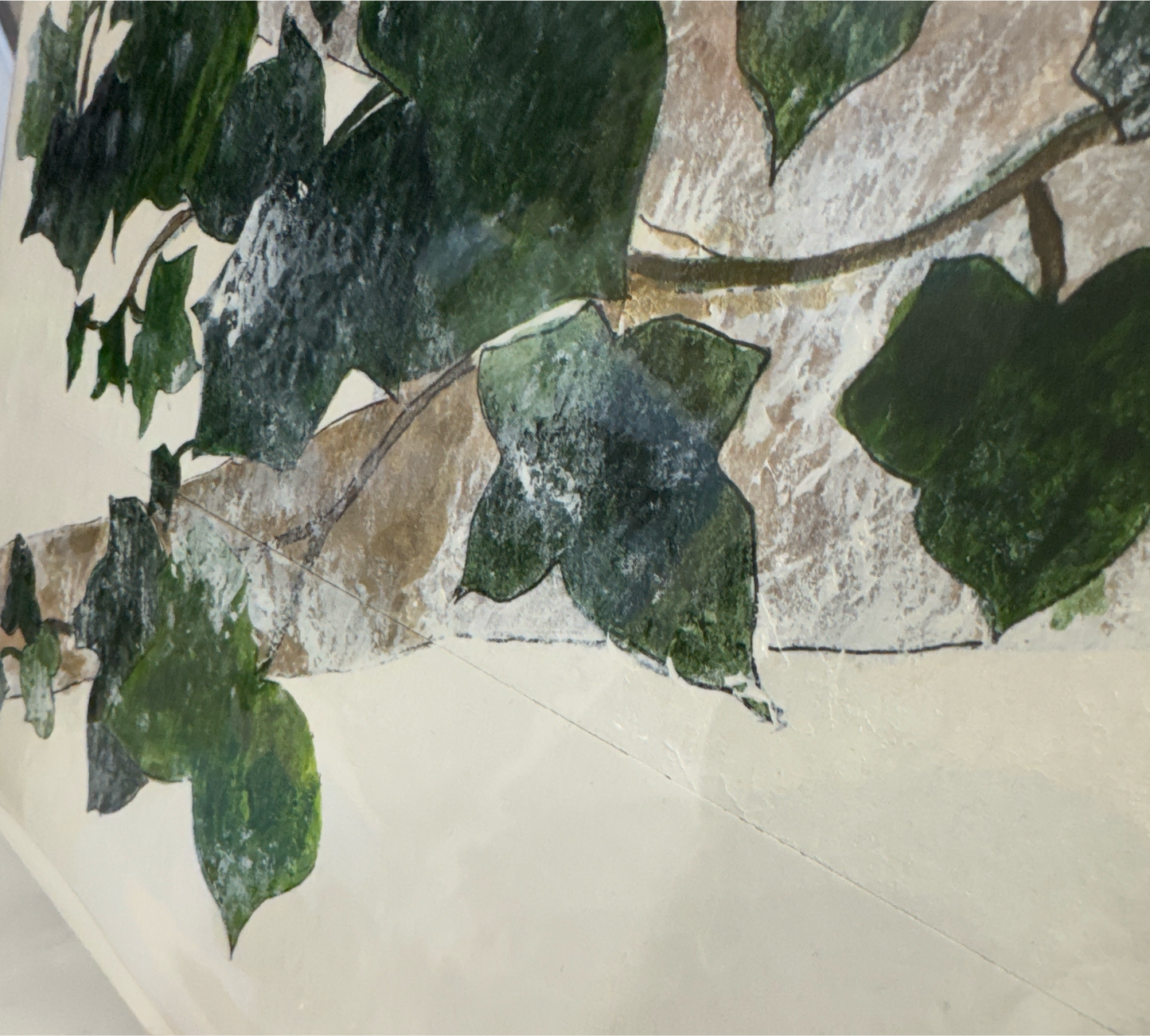 UNFRAMED PAINTING: robin and ivy