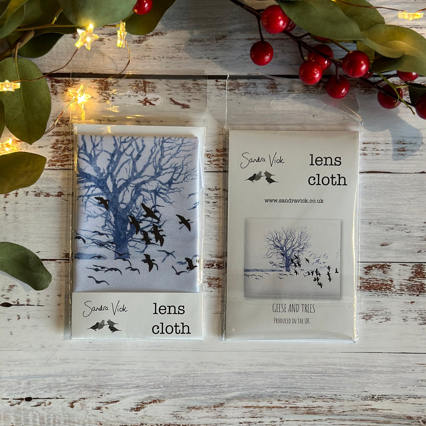 LENS CLOTH: trees and geese