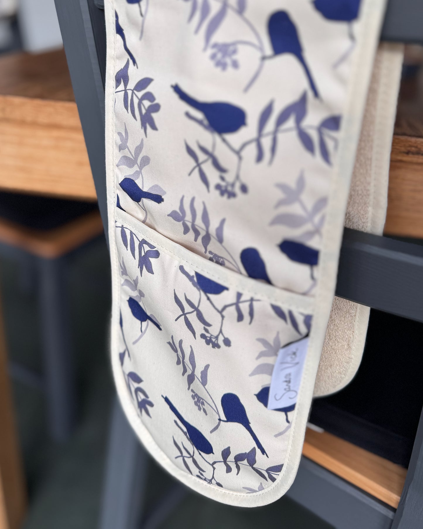 OVEN GLOVES: long-tailed tits design **NEW**