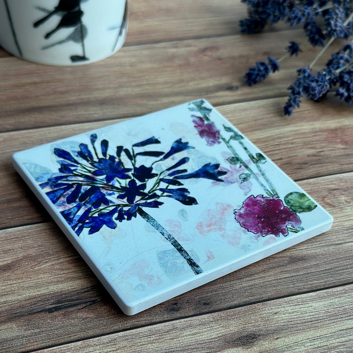 COASTER : agapanthus & cosmos