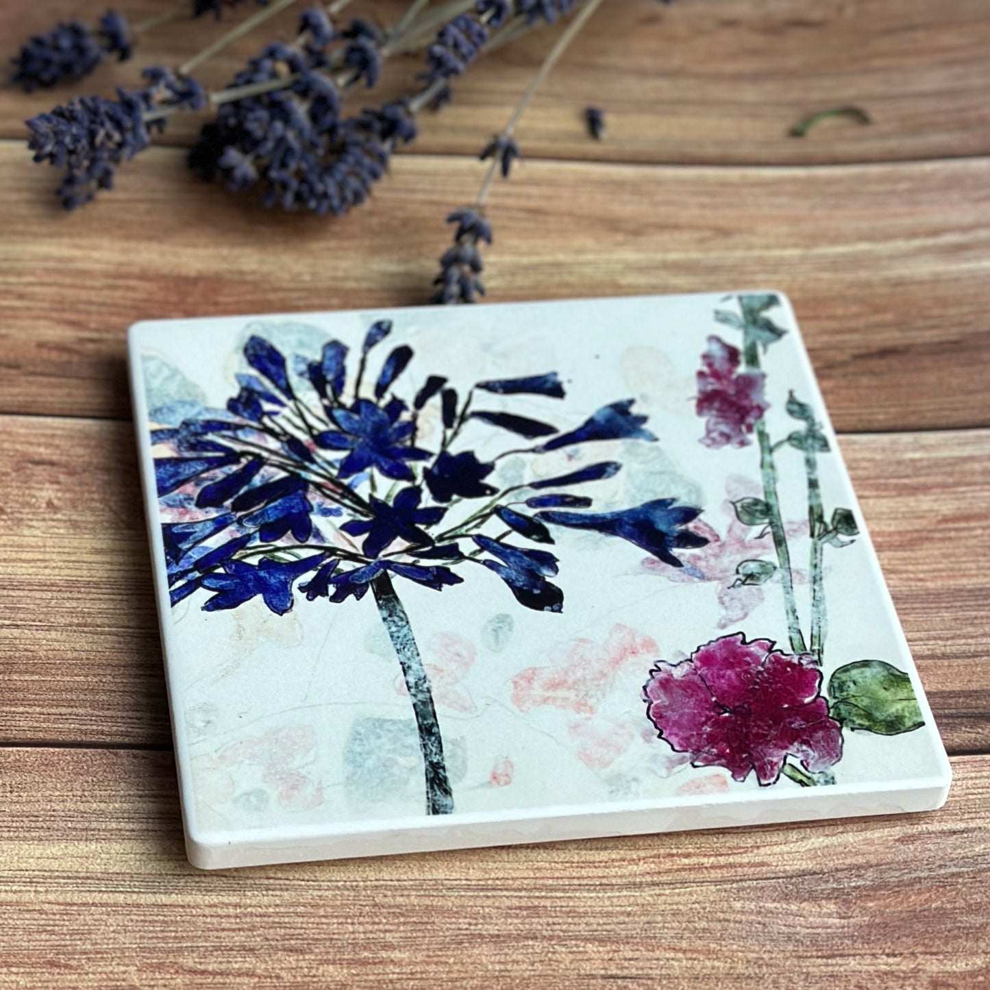 COASTER : agapanthus & cosmos