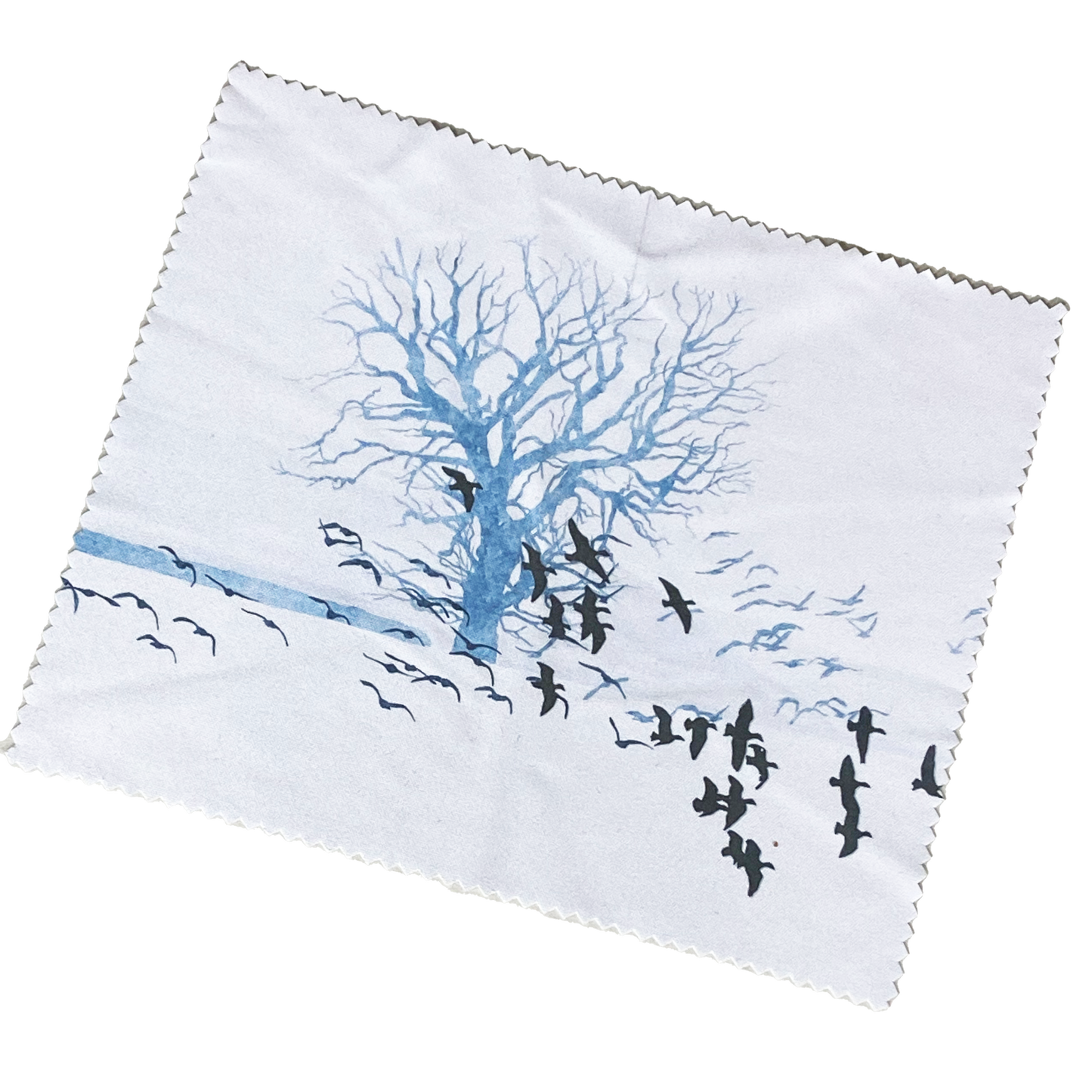 LENS CLOTH: geese and trees