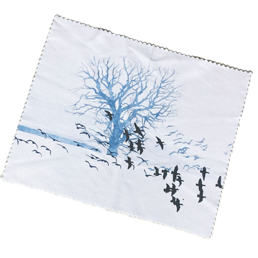 LENS CLOTH: geese and trees