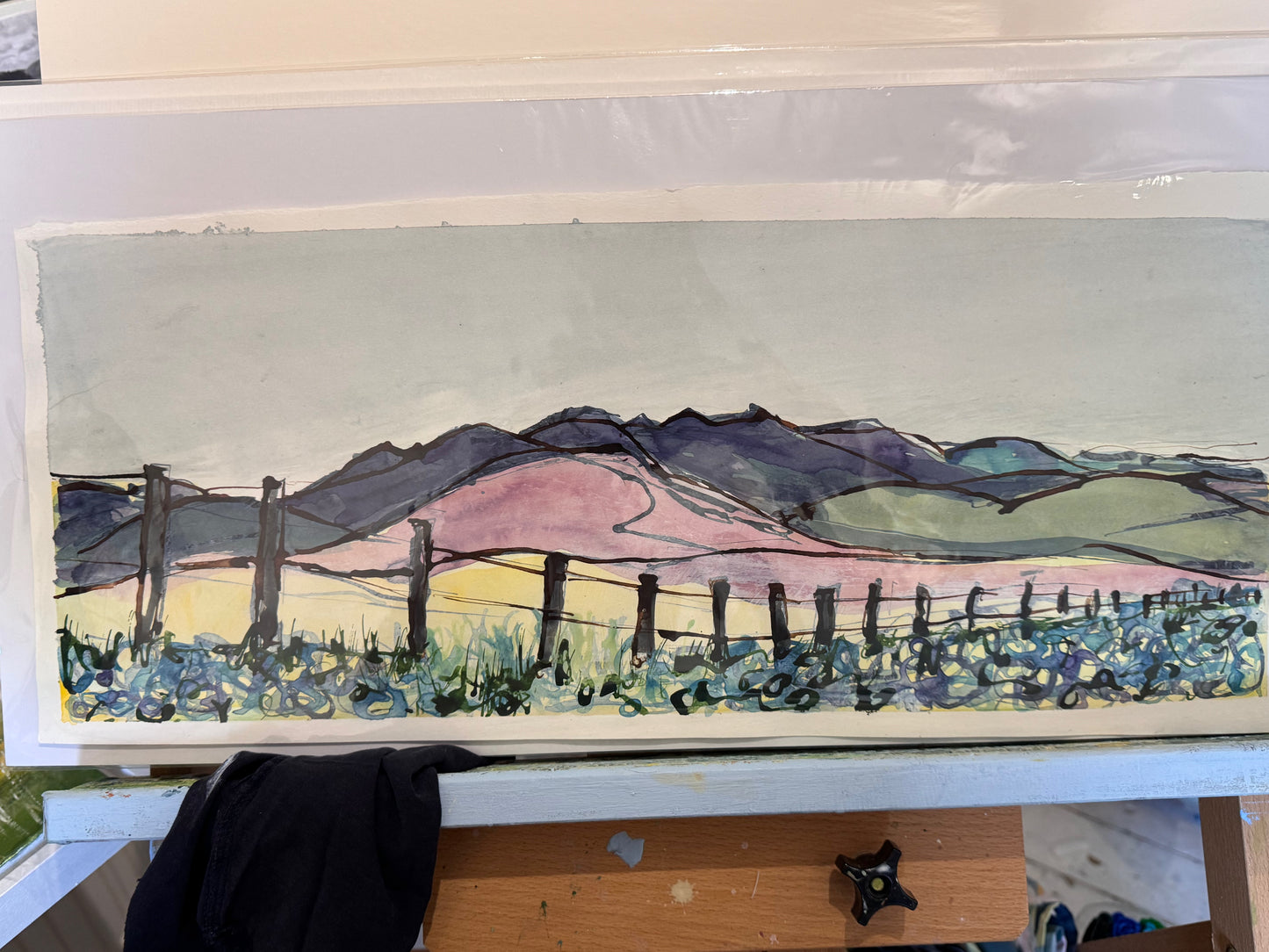 UNFRAMED PAINTING: from allermuir, a study