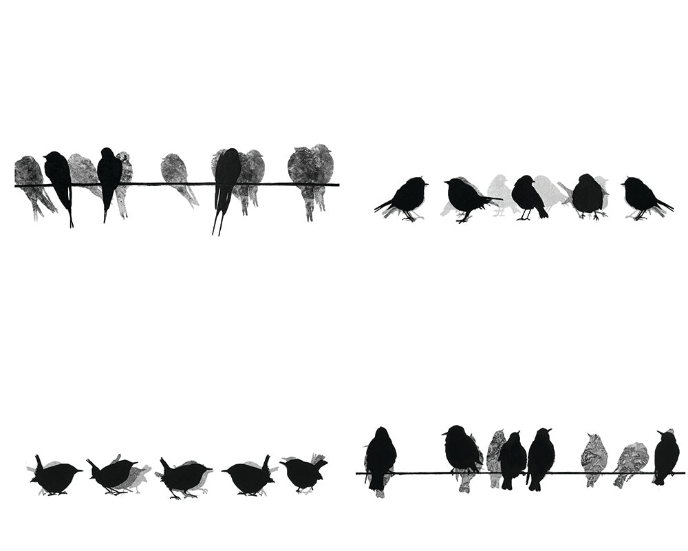 TABLE MAT SET: woodland birds x 4