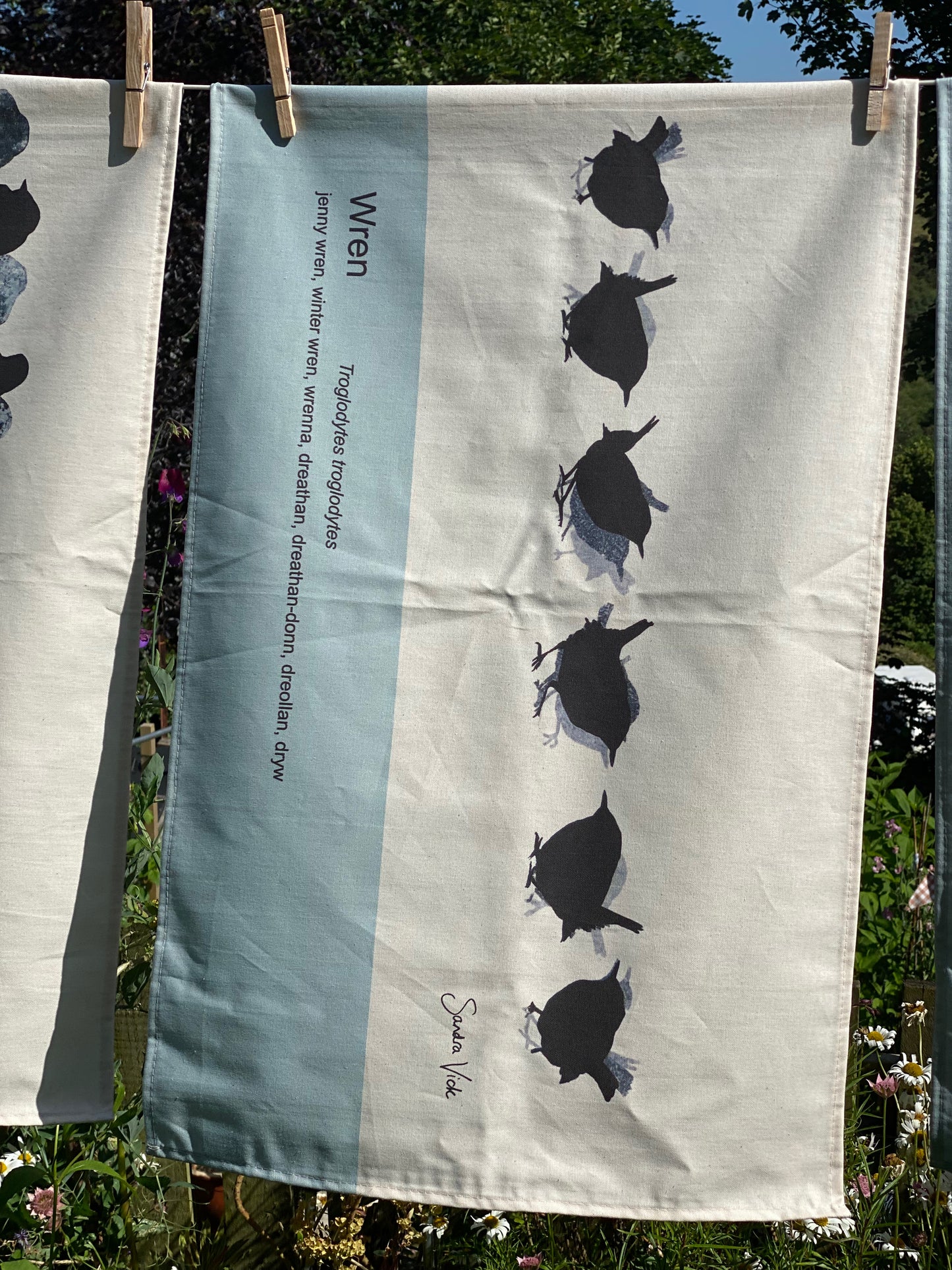TEA TOWEL - WREN unbleached cotton