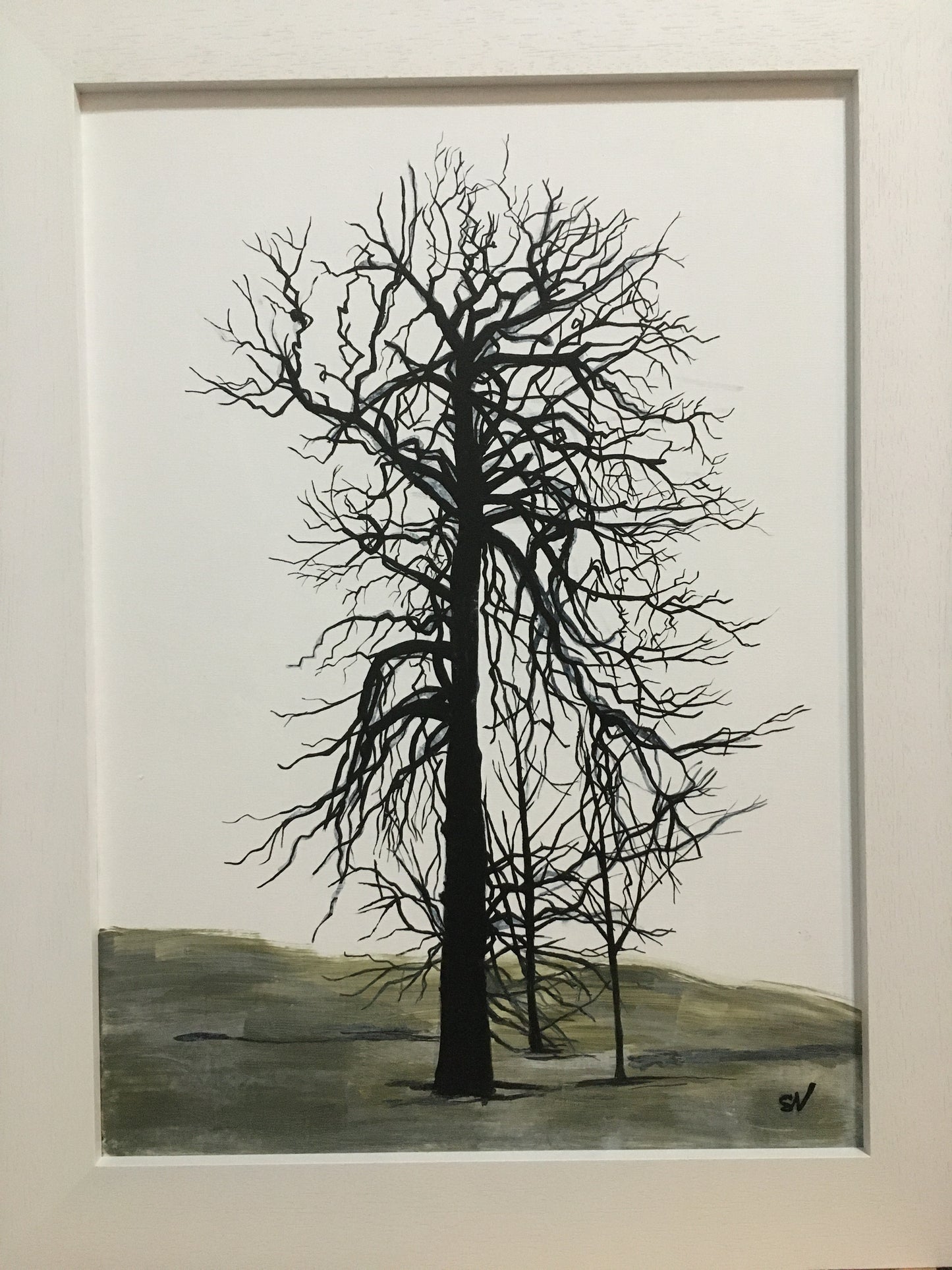 PAINTING: beech study 60x40cm FRAMED