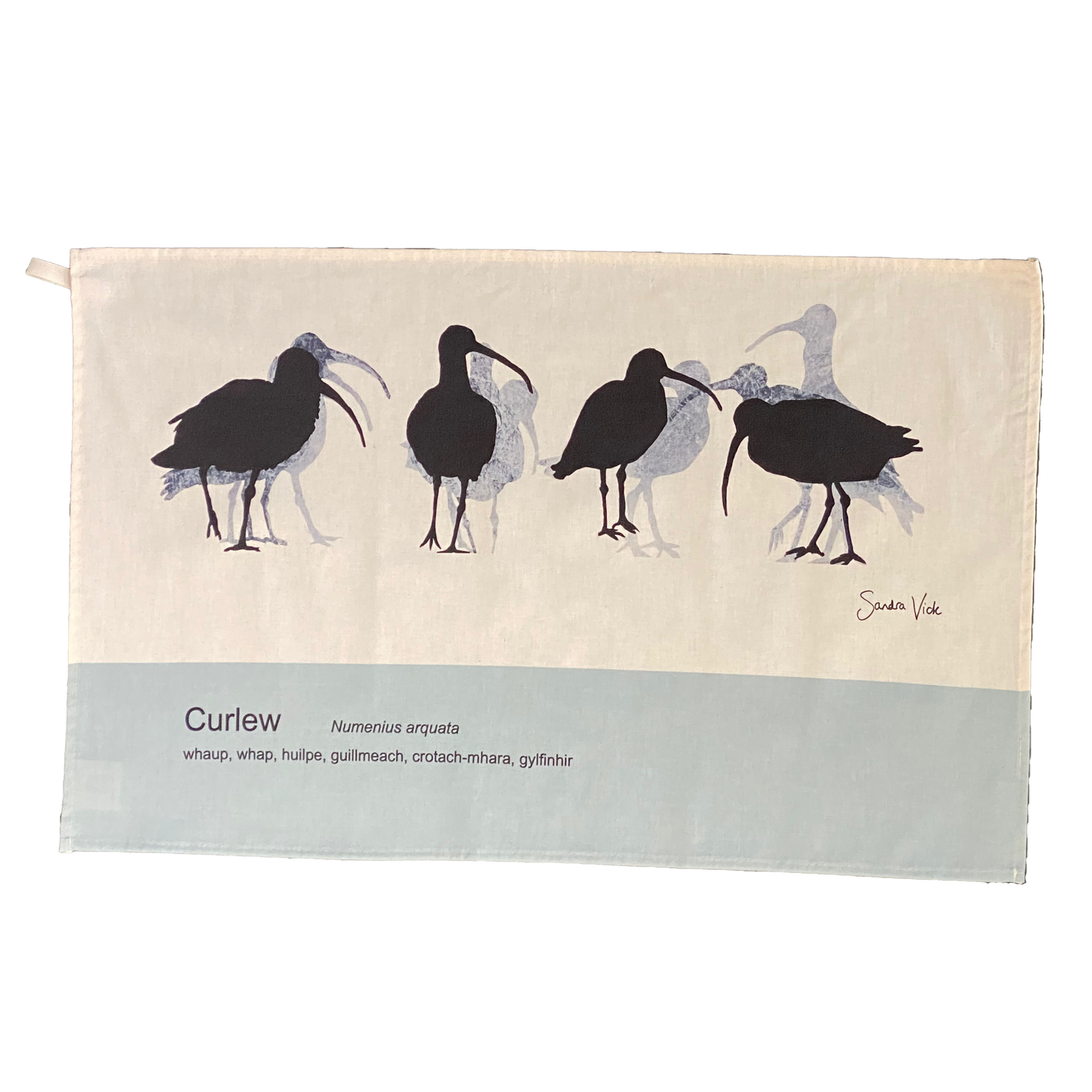 TEA TOWEL - CURLEW unbleached cotton