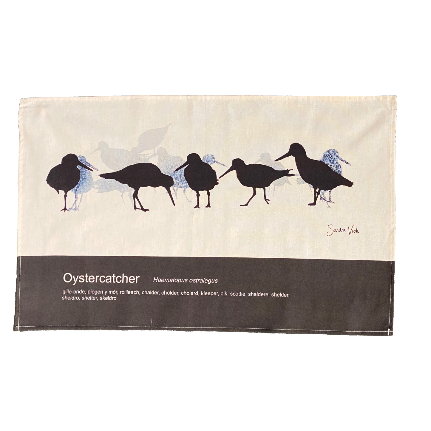 TEA TOWEL - SWALLOW unbleached cotton