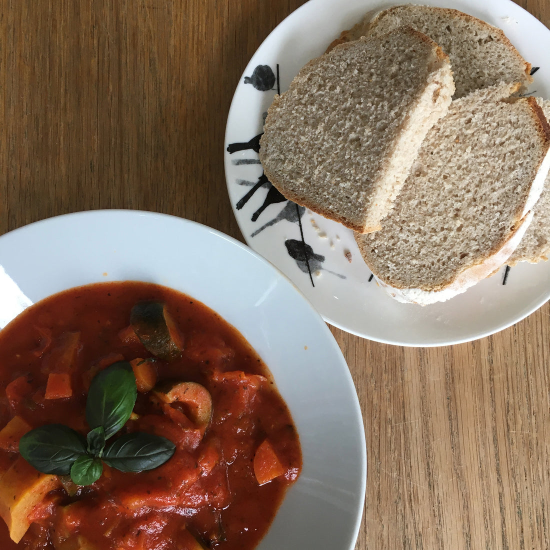 Italian veg soup and homemade bread