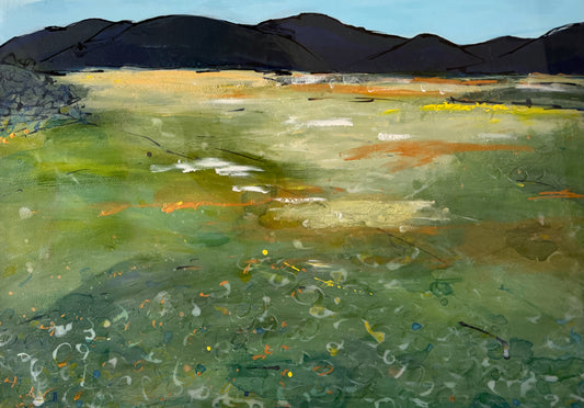 PAINTING:  Across to the hills