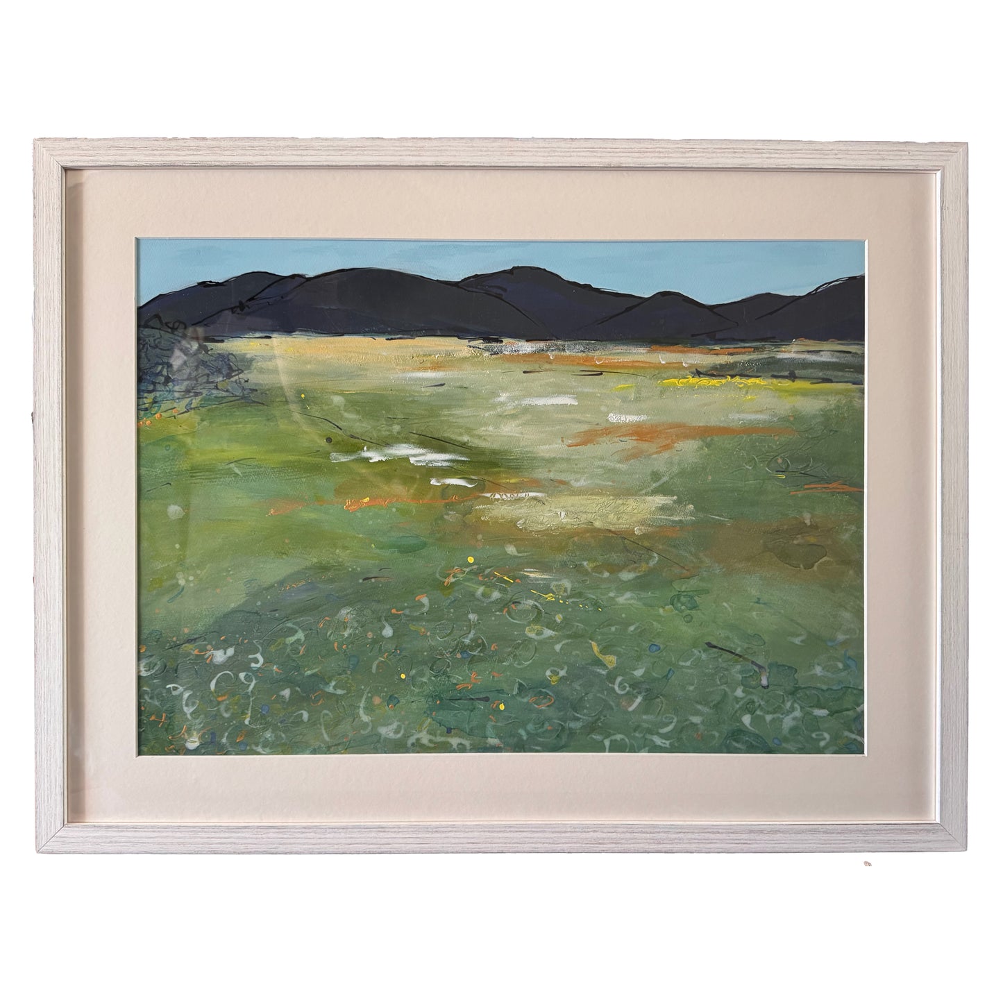 PAINTING:  Across to the hills