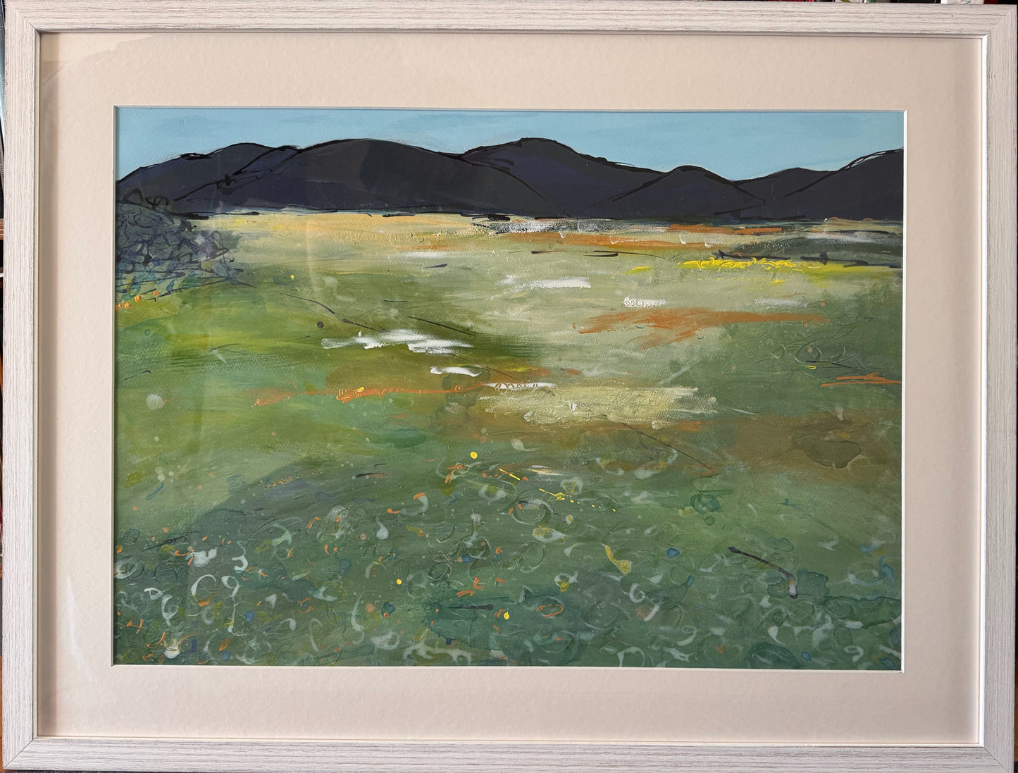 PAINTING:  Across to the hills