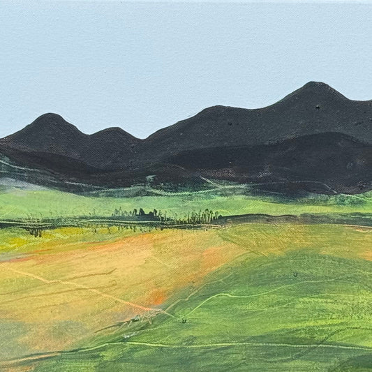 PAINTING: From the moss to the hills - the Pentlands from Auchecorth Moss