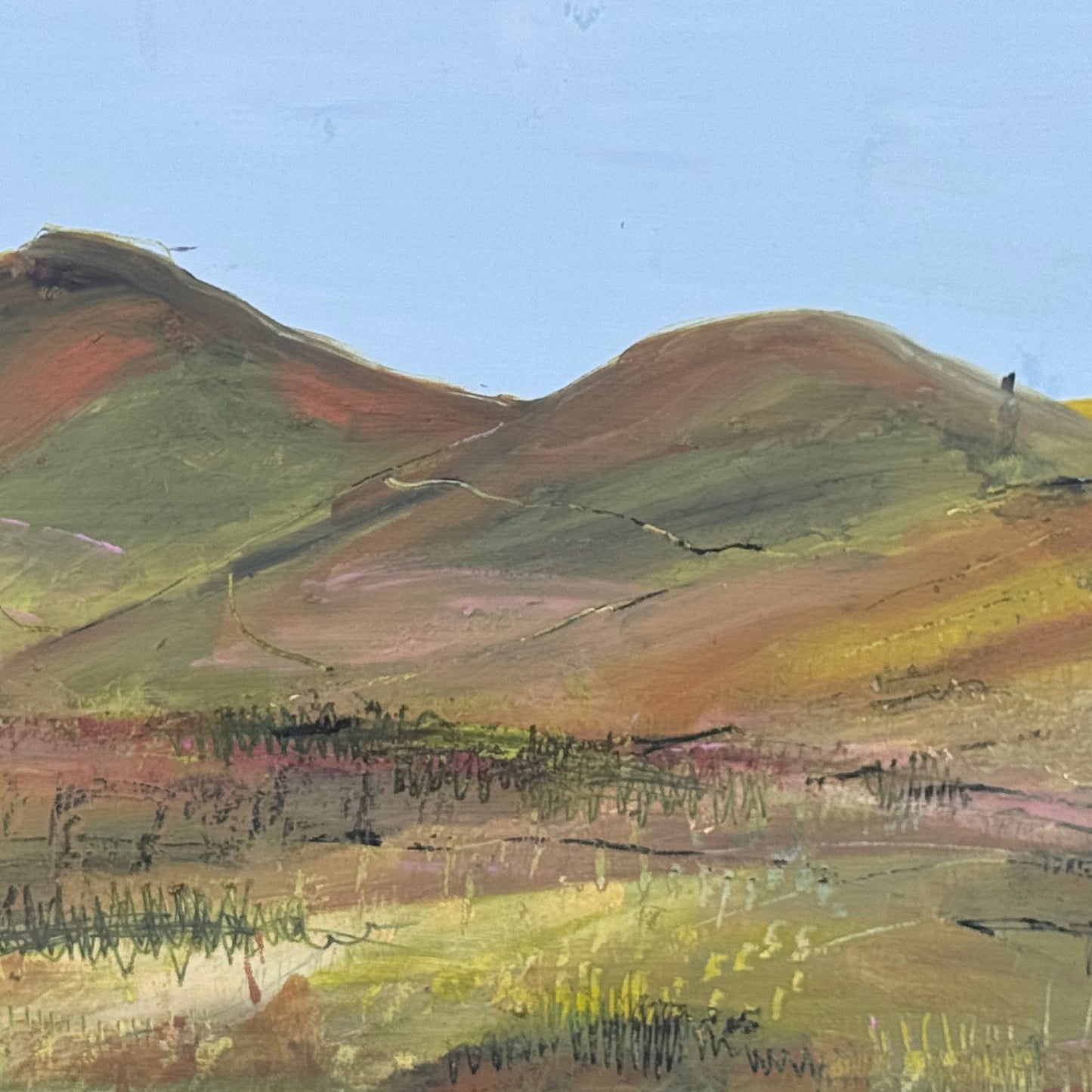 PAINTING:  Across to the kips from the shoulder of south black