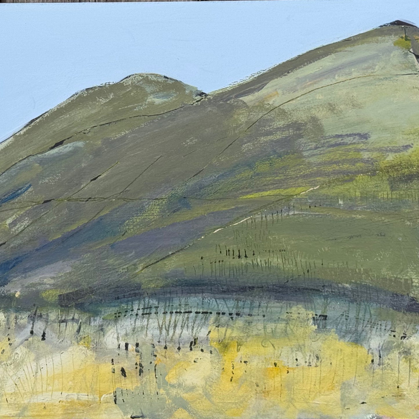 PAINTING:  looking up at the kips