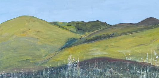 PAINTING:  looking down the valley