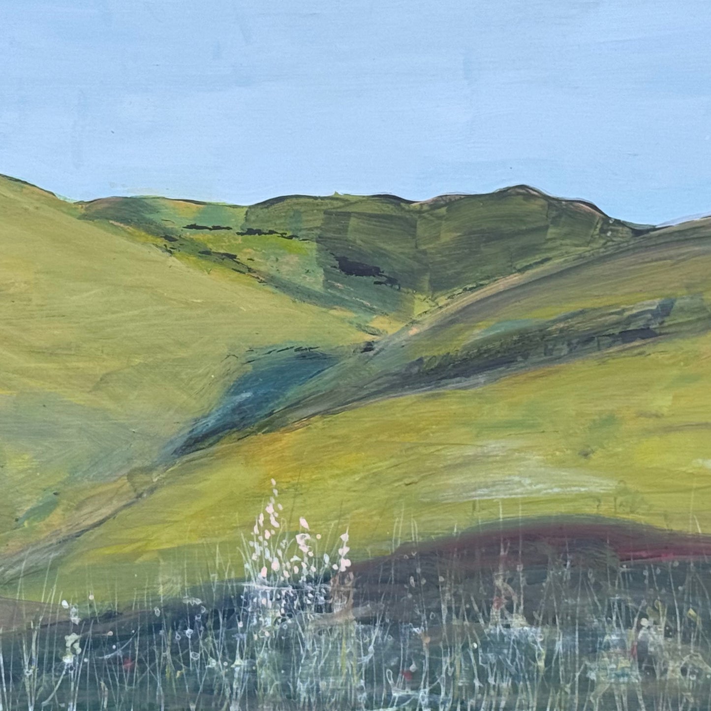 PAINTING:  looking down the valley