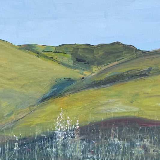 PAINTING:  looking down the valley