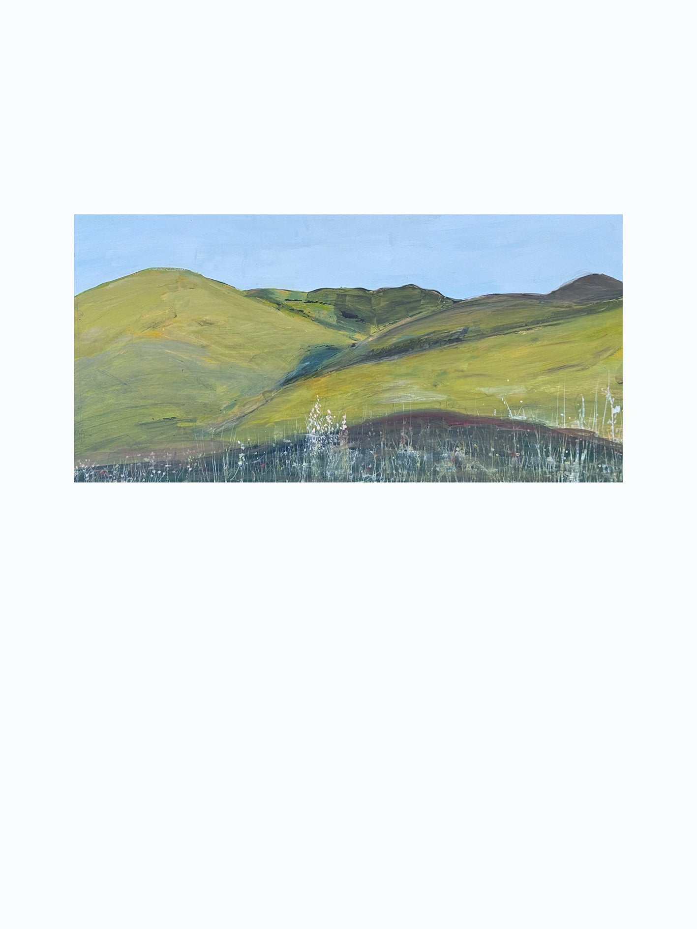 PAINTING:  looking down the valley