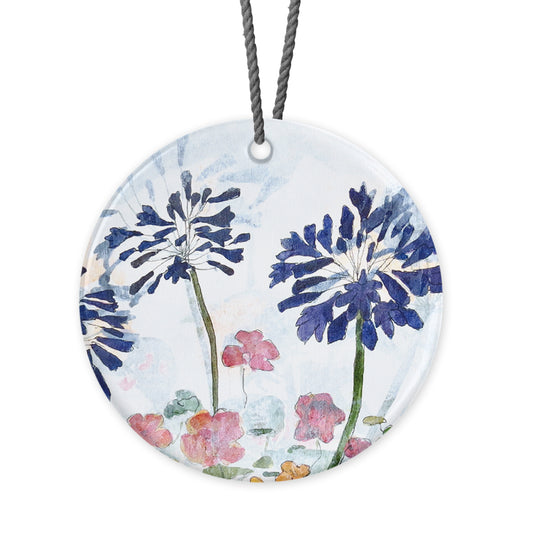 HANGING DECORATION: agapanthus & nasturtium
