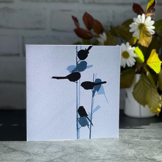 CARD: 4 long-tailed tits