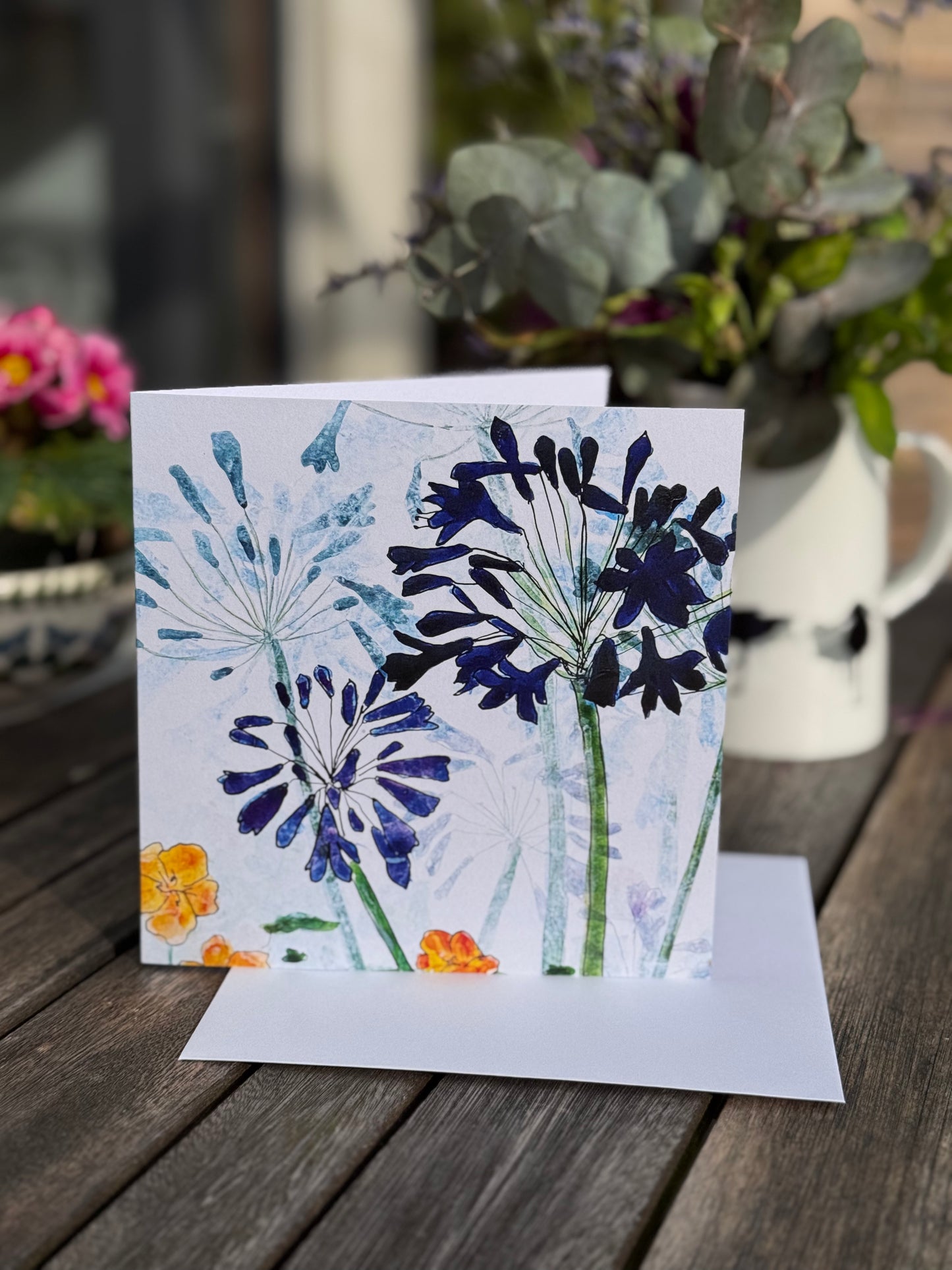 CARD: 2 agapanthus