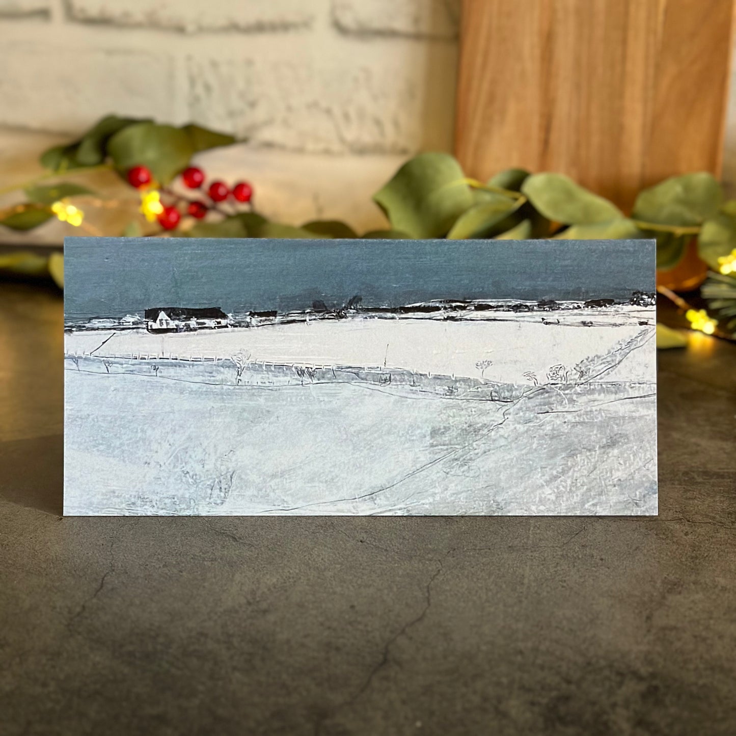 CARD: snowy fields