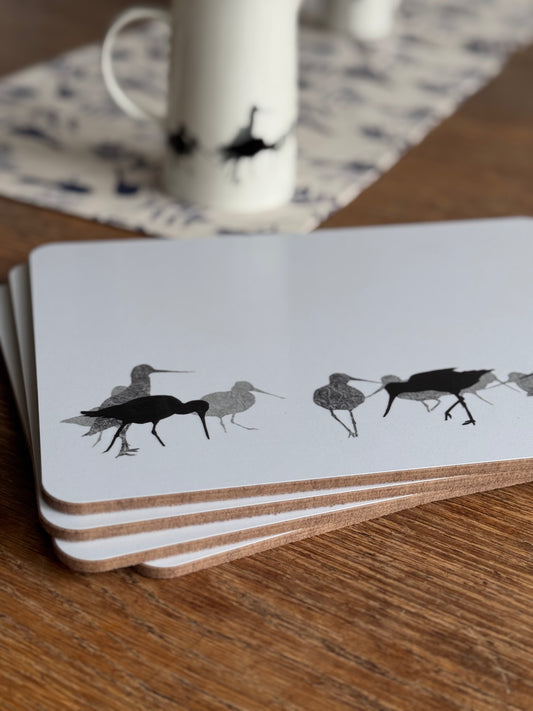 TABLE MAT SET: coastal birds x 4