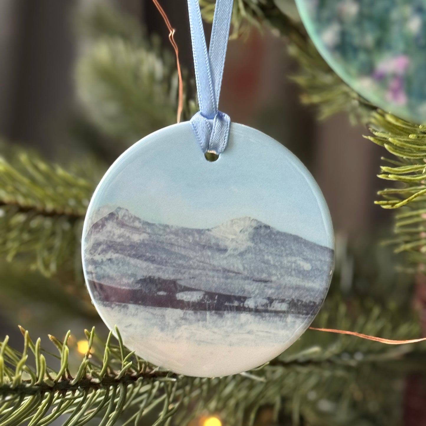 HANGING DECORATION: scald law and south black in the snow in the snow