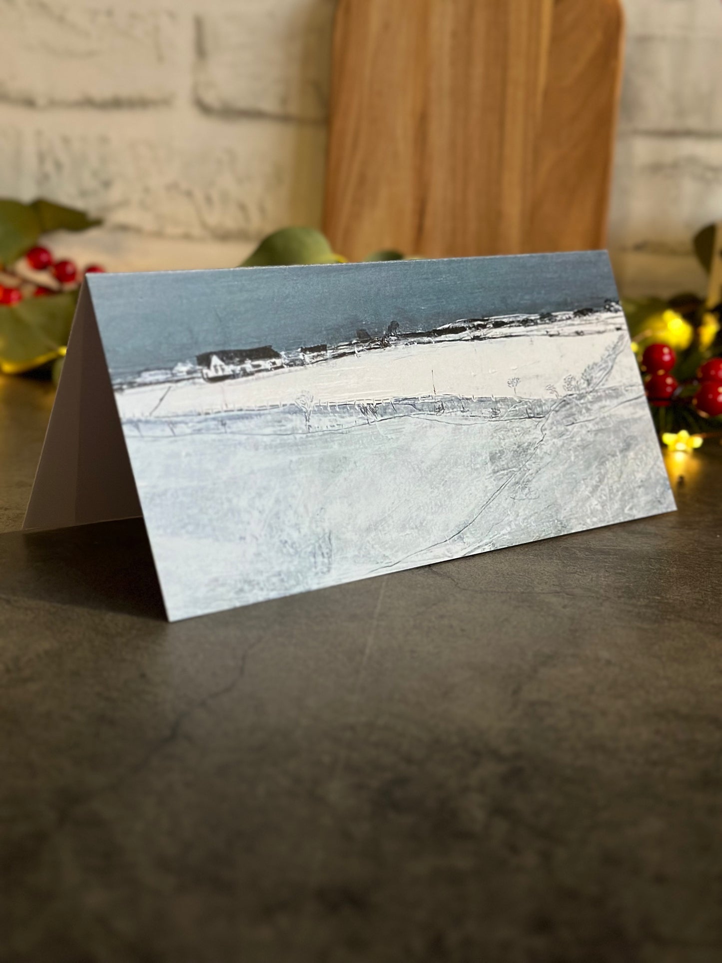 CARD: snowy fields