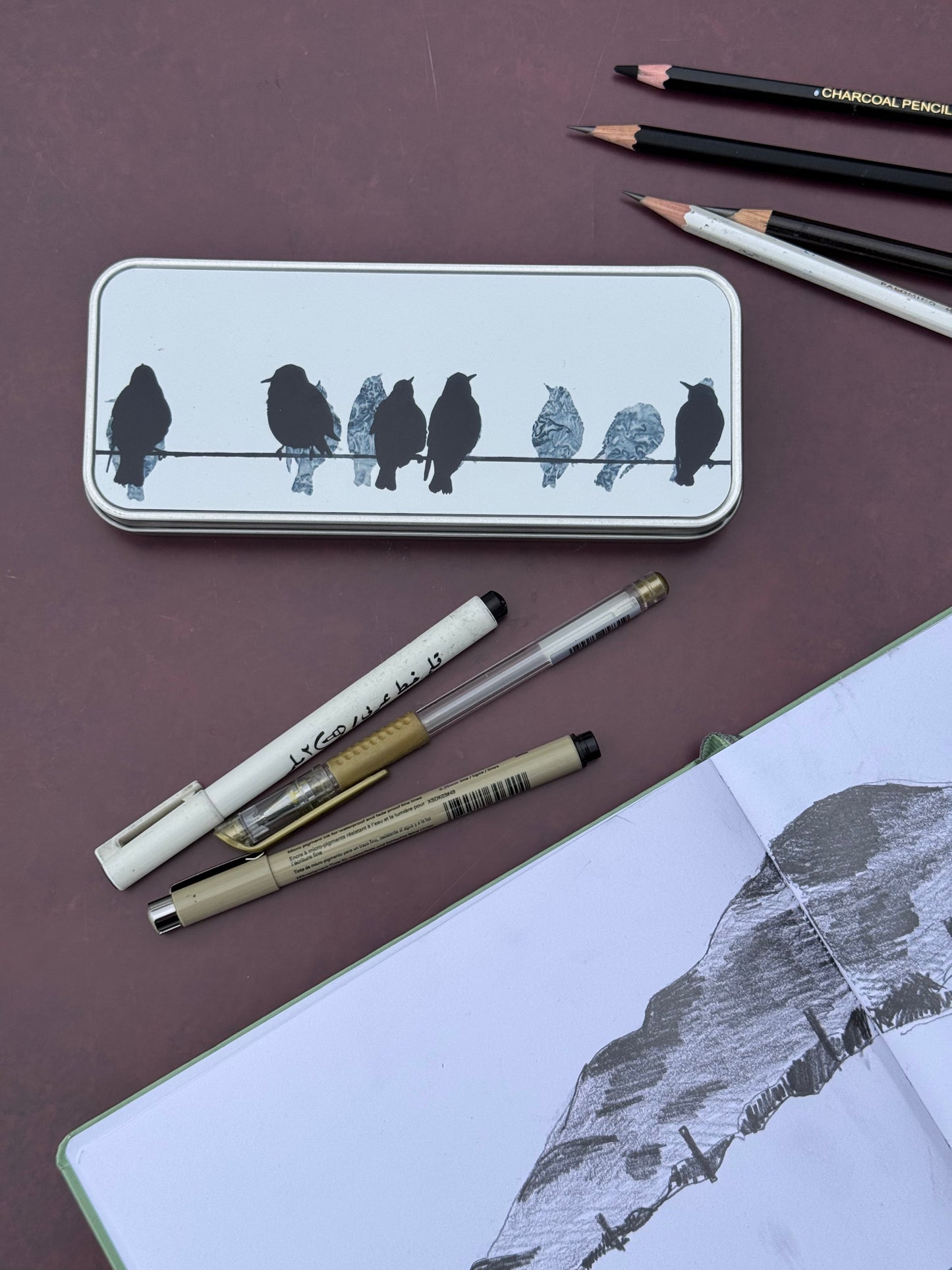 PENCIL TIN : starlings