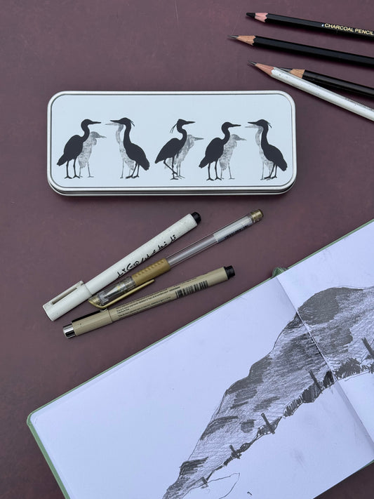 PENCIL TIN : Heron