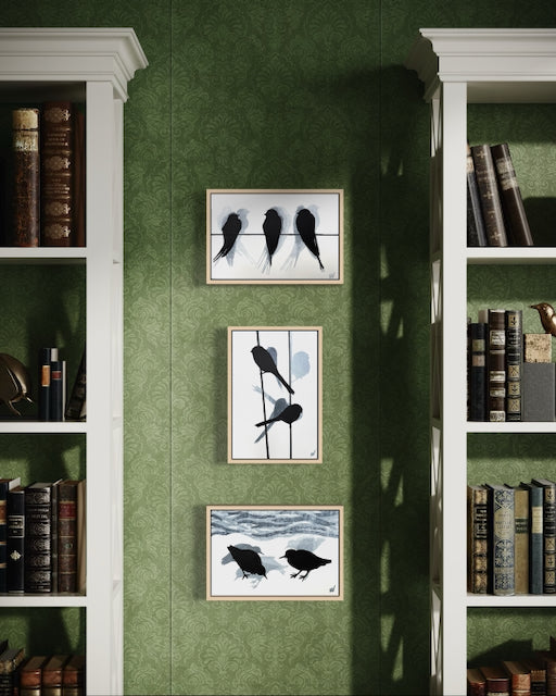 PAINTING: Long-tailed tits