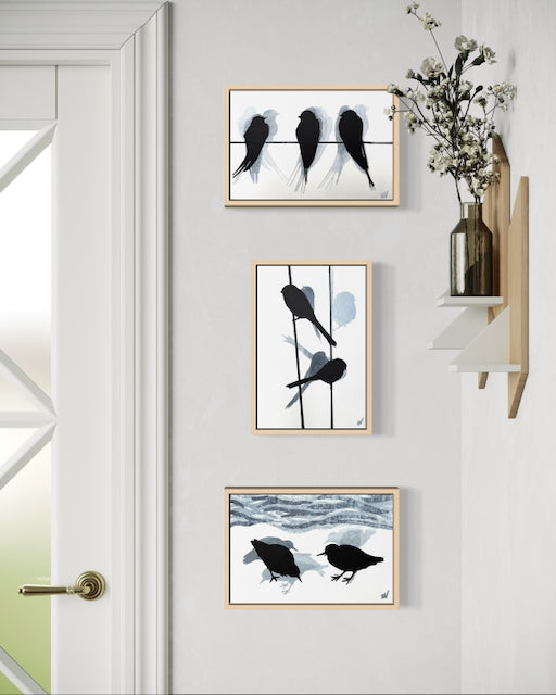 PAINTING: Long-tailed tits