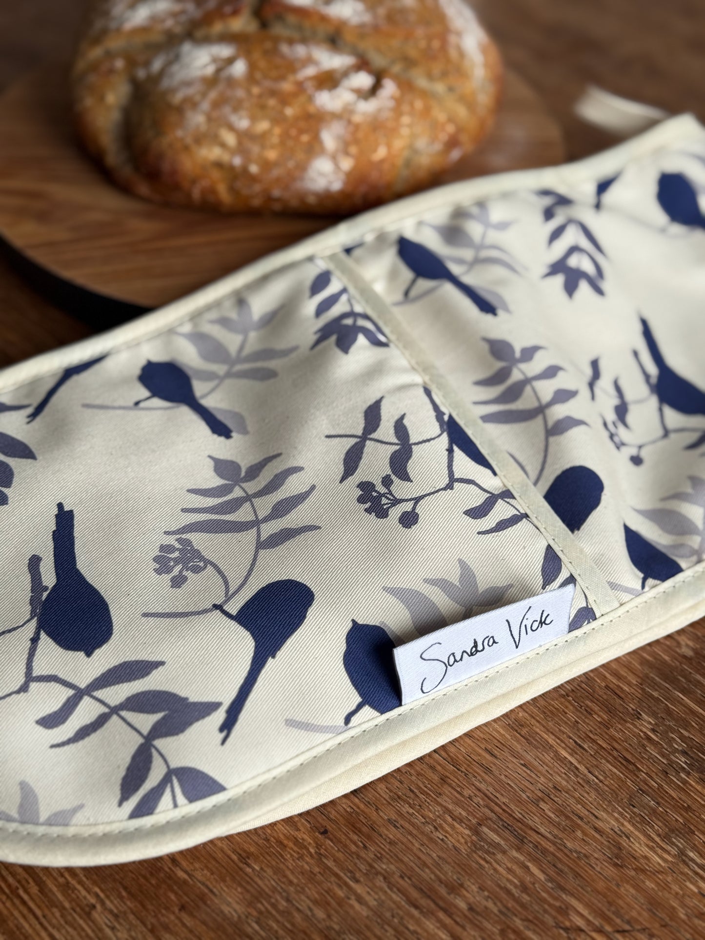 OVEN GLOVES: long-tailed tits design **NEW**