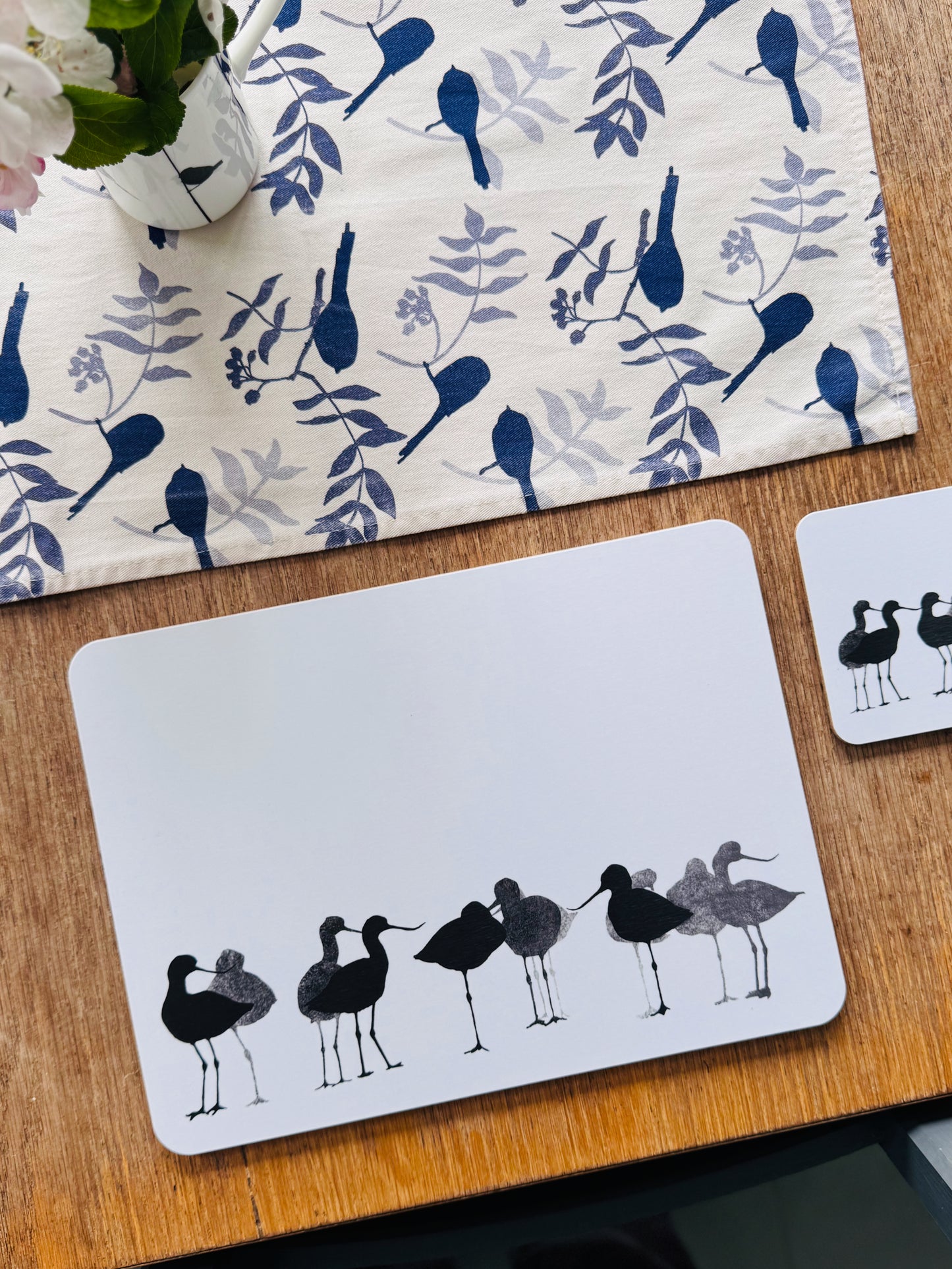 TABLE MAT SET: coastal birds x 4