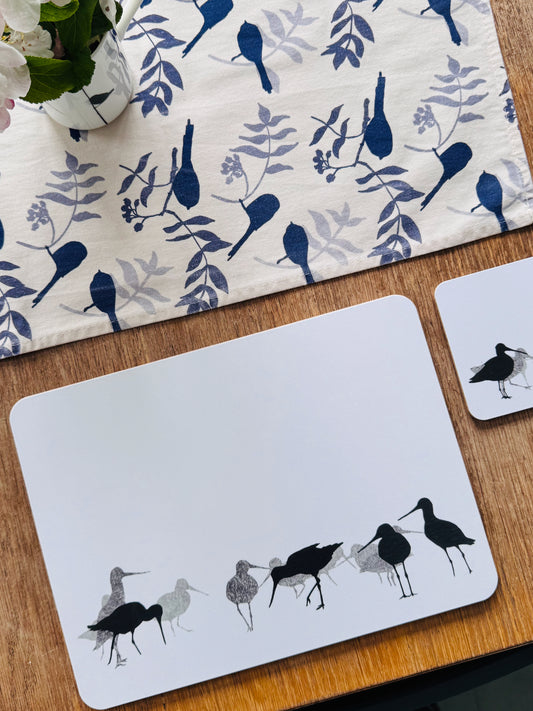 TABLE MAT SET: coastal birds x 4