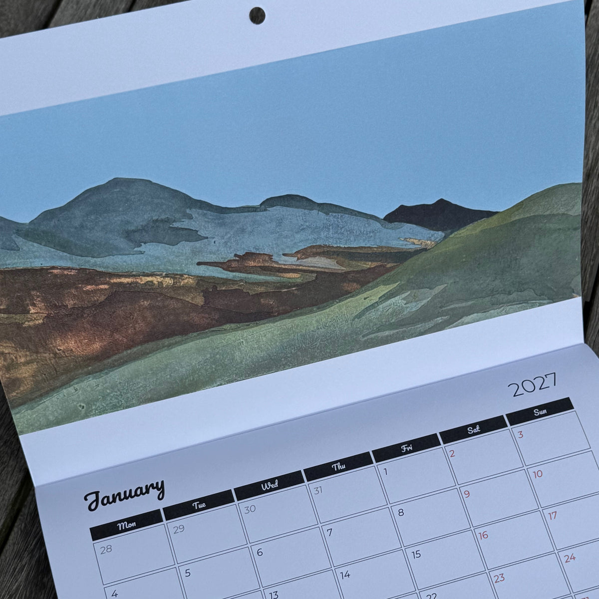 2027 Pentlands Wall Calender by Sandra Vick