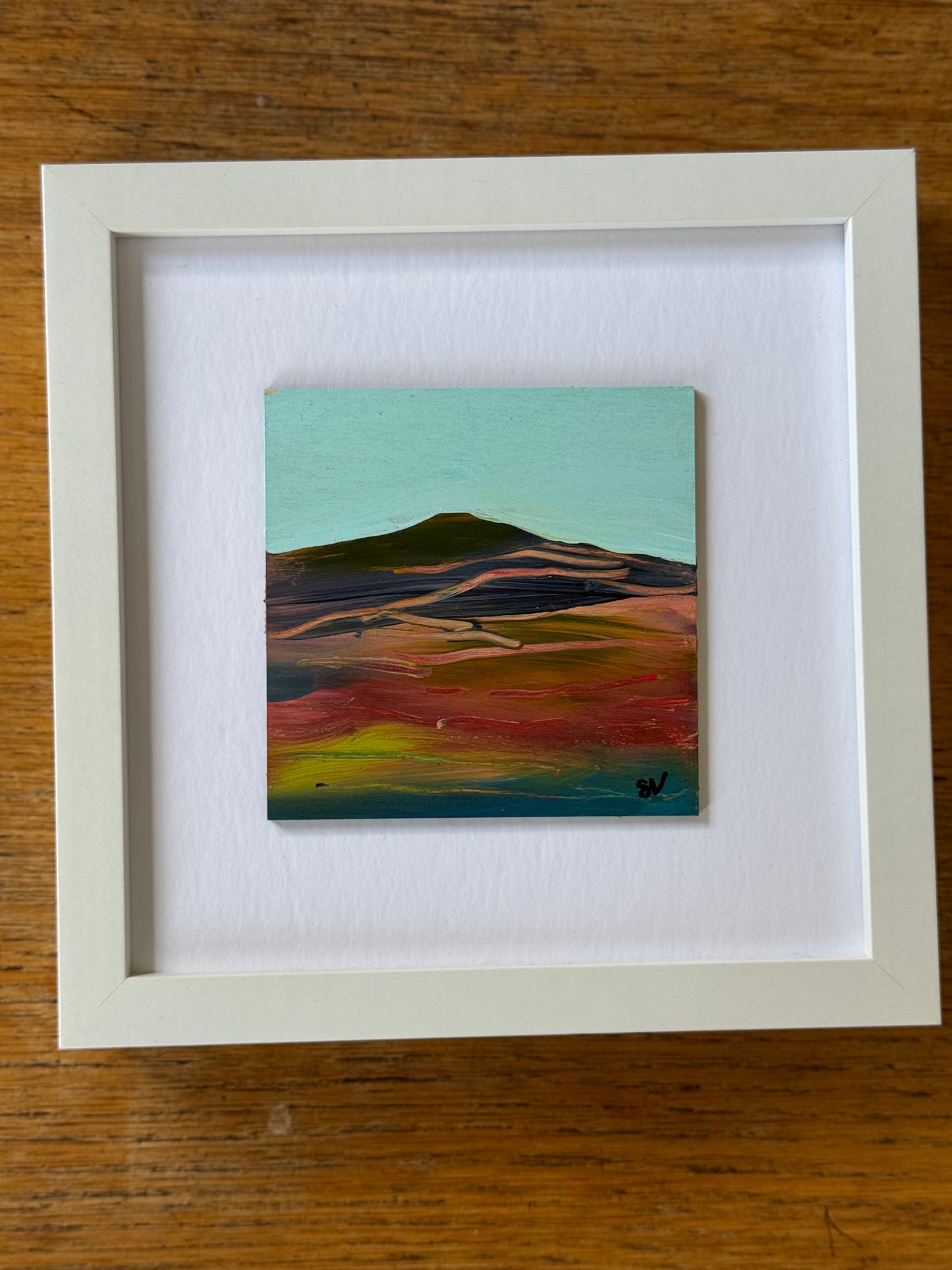 PAINTING: mini study -  green hill