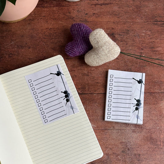 NOTEPAD: sticky notes - long-tailed tits