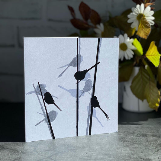 CARD: 3 long-tailed tits SQ