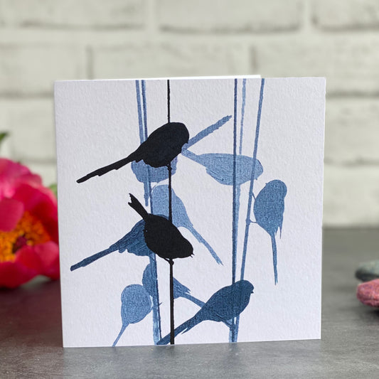 CARD: 2 long-tailed tits