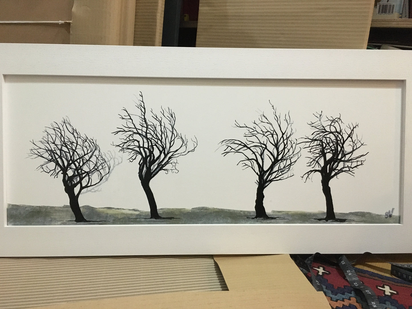 PAINTING: prevailing wind 30x70cm FRAMED