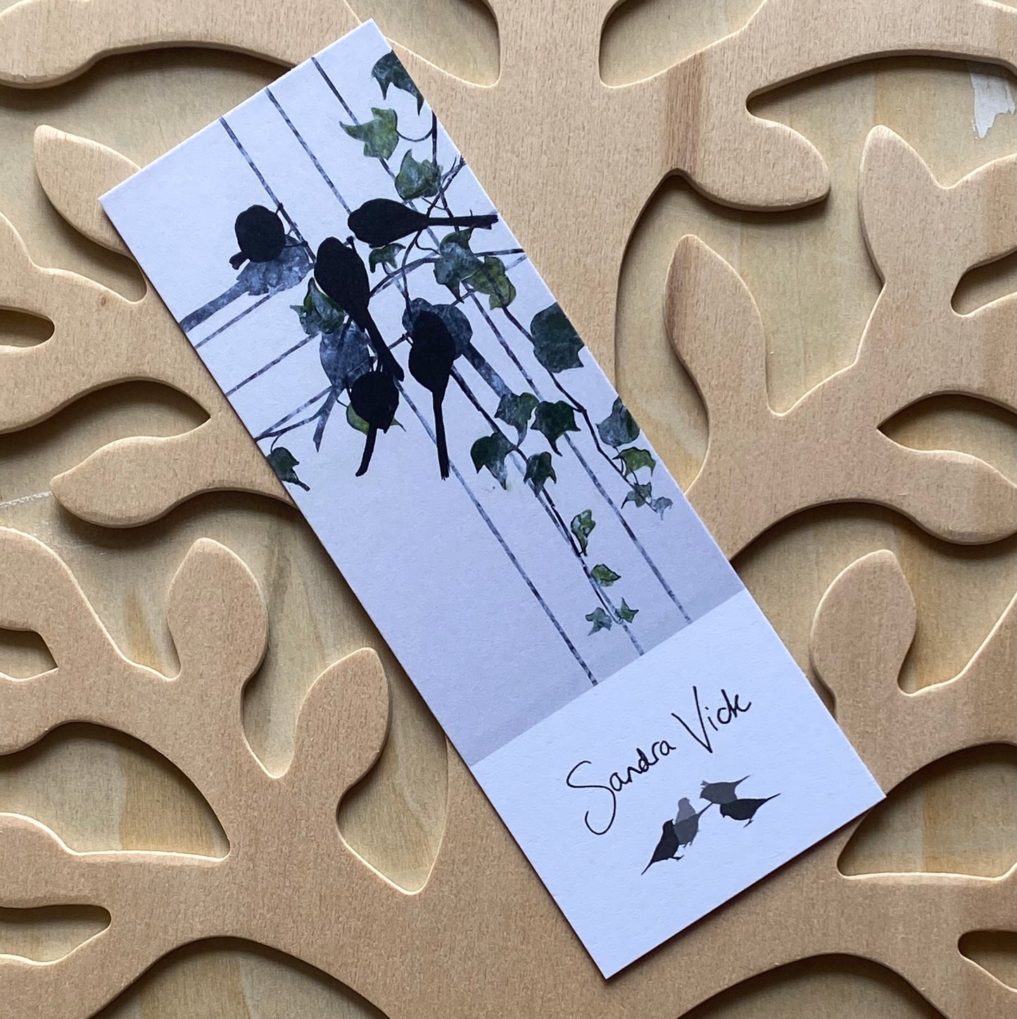 BOOKMARK: long-tailed tits and ivy